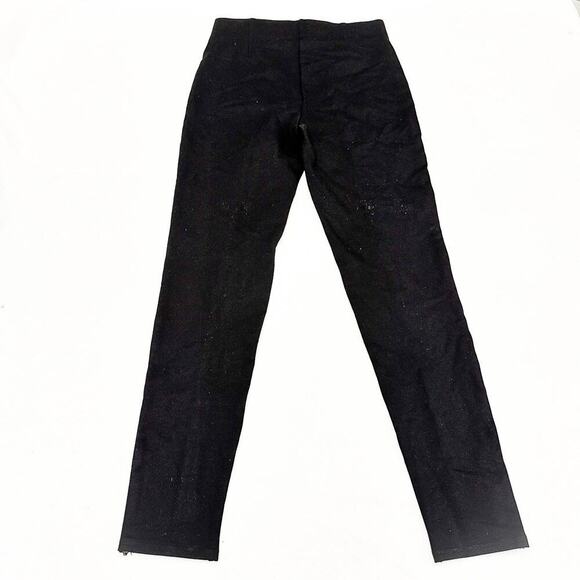 Zara Diamond Adorned Legging Pants Black Tuxedo Stripe Metallic Size M - Picture 8 of 9